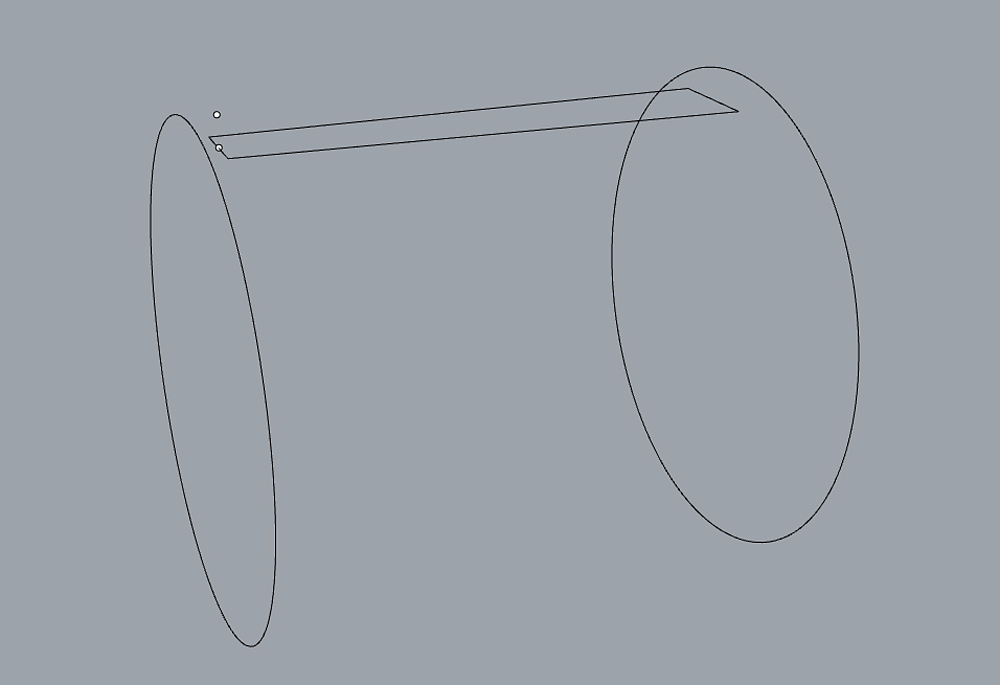 The boundary lines for the example fingerboard