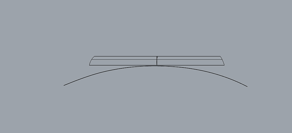 More raised than flat (above the sanding plate, below the surface)