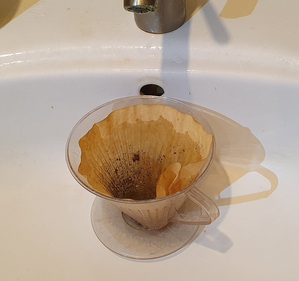 My grinding mud filter in action